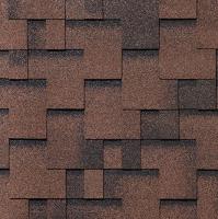 Гибкая черепица Roofshield Фемили Эко Лайт Модерн Коричневый с оттенением