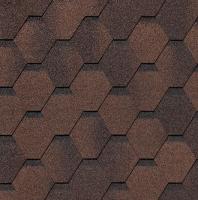 Гибкая черепица Roofshield Фемили Эко Лайт Стандарт Коричневый с оттенением
