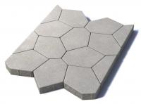 Тротуарная плитка Туртур Белый гранит, 80 мм. Поревит