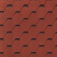 Гибкая черепица Roofshield Фемили Лайт Стандарт Красный с оттенением