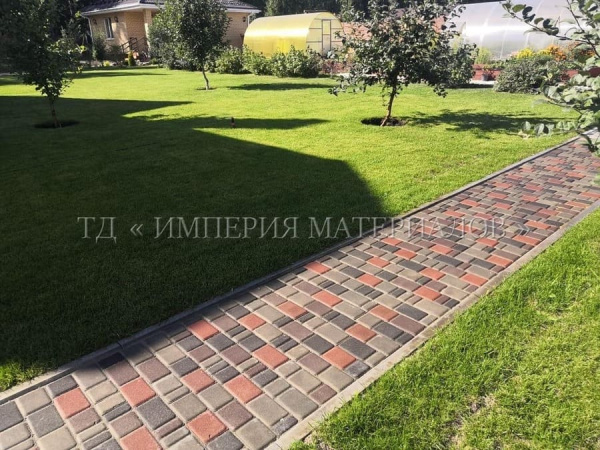 Тротуарная плитка "Старый город" красный 60 мм. 5 элементов
