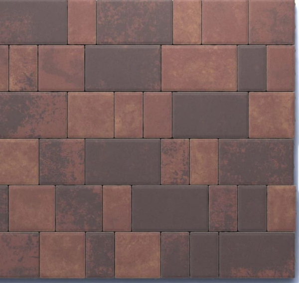 Тротуарная плитка Старый город Арабская ночь, 40 мм. Поревит