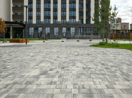 Тротуарная плитка Старый город Антрацит, 60 мм. Поревит