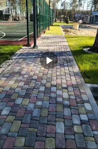 Тротуарная плитка "Классика" красный