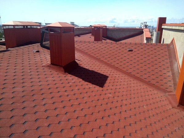 Гибкая черепица Roofshield Classic Модерн Красный с оттенением