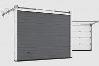 Автоматические секционные гаражные ворота из сэндвич панелей Алютех Trend