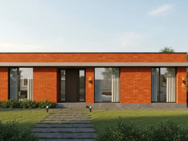 Кирпич лицевой Красный Антик Меланж 1,4НФ Furbau