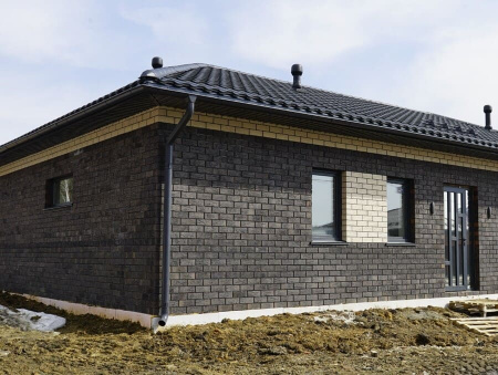Кирпич лицевой керамический Бавария Блэк 1НФ Furbau